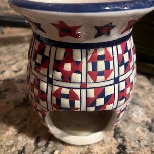 PartyLite Red and Blue Candle Holder